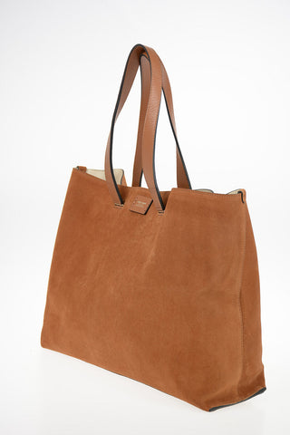 GIORGIO ARMANI Suede Leather Shopping Bag
