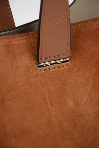 GIORGIO ARMANI Suede Leather Shopping Bag