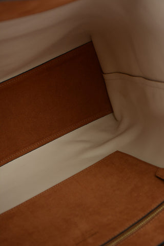 GIORGIO ARMANI Suede Leather Shopping Bag