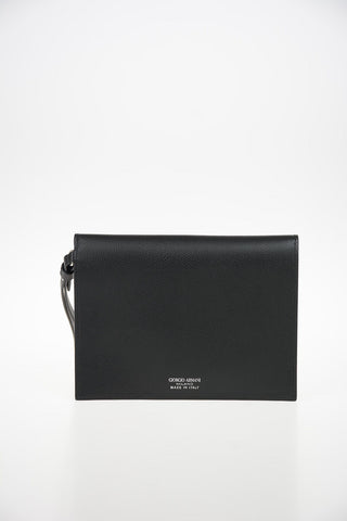 GIORGIO ARMANI Leather Wristlet Bag