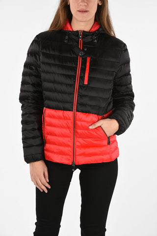 ARMANI JEANS Full Zip Two-Tone Down Jacket