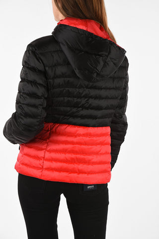 ARMANI JEANS Full Zip Two-Tone Down Jacket