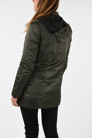 ARMANI JEANS three-quarter length Down Jacket with Detachable Hooded 