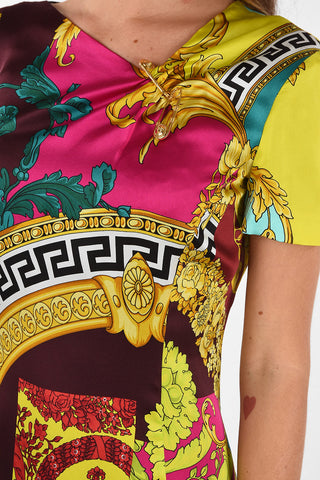 Printed Silk Mini Dress