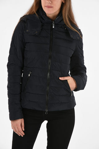 ARMANI JEANS Detachable Hooded Puffer Jacket