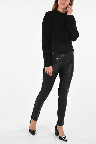 ARMANI JEANS Faux Leather Leggings
