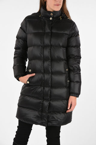 ARMANI JEANS Three-Quarter Length Hidden Closure Down Jacket 