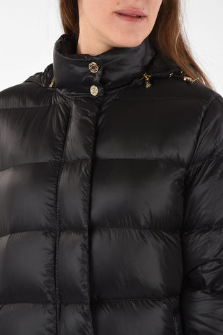 ARMANI JEANS Three-Quarter Length Hidden Closure Down Jacket 