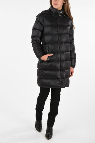 ARMANI JEANS Three-Quarter Length Hidden Closure Down Jacket 