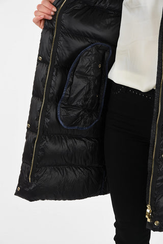 ARMANI JEANS Three-Quarter Length Hidden Closure Down Jacket 