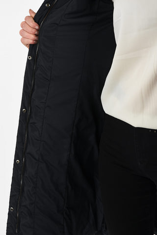 ARMANI JEANS Piumino Longline con Finta Pelliccia