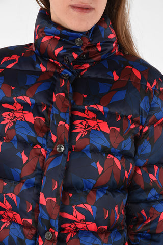 ARMANI JEANS Floral-Print Down Jacket