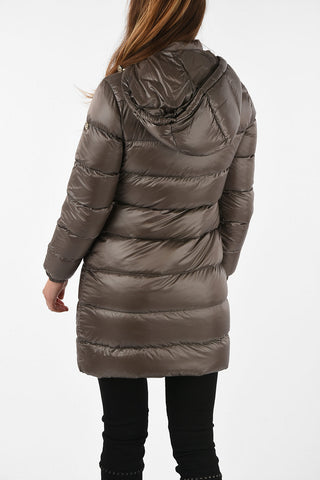 ARMANI JEANS Longline Length Hidden Closure Down Jacket