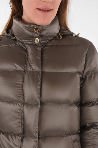 ARMANI JEANS Longline Length Hidden Closure Down Jacket