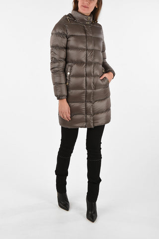 ARMANI JEANS Longline Length Hidden Closure Down Jacket