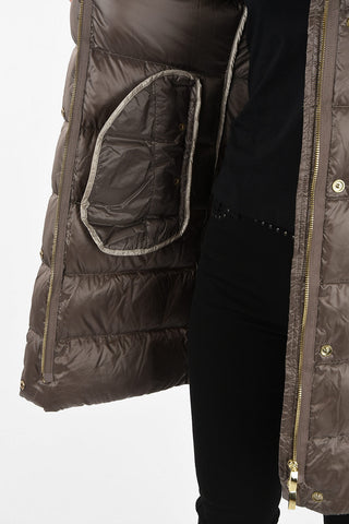 ARMANI JEANS Longline Length Hidden Closure Down Jacket