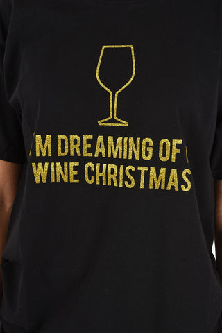 T-shirt with Glittery Print