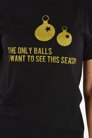 T-shirt with Glittery Print