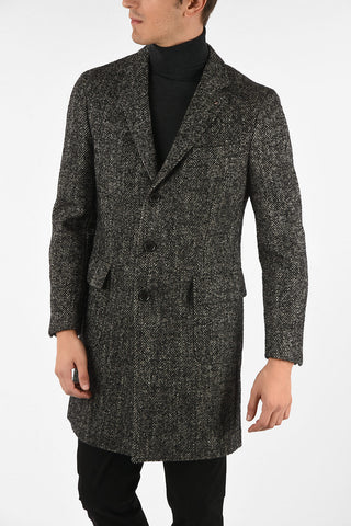 CC COLLECTION Cappotto plain herringbone lunghezza 3/4