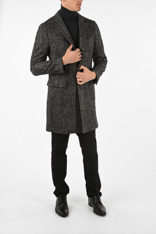 CC COLLECTION Cappotto plain herringbone lunghezza 3/4