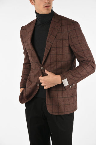 giacca GATE a 2 bottoni windowpane check drop 6R due spacchi
