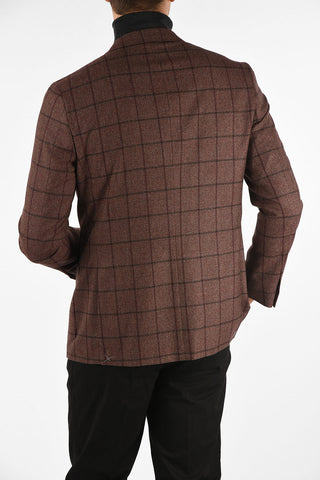 giacca GATE a 2 bottoni windowpane check drop 6R due spacchi