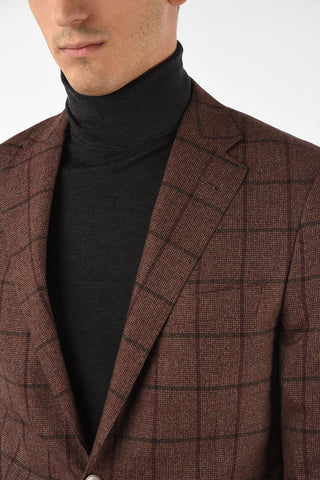 giacca GATE a 2 bottoni windowpane check drop 6R due spacchi