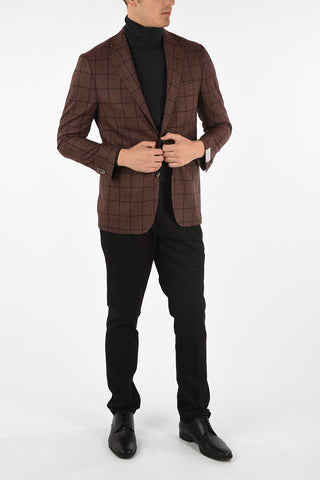 giacca GATE a 2 bottoni windowpane check drop 6R due spacchi