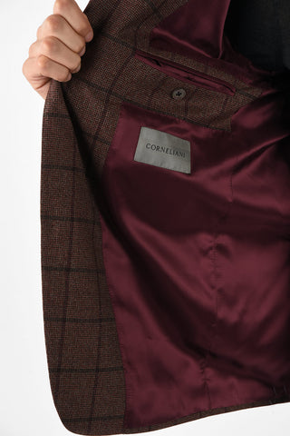 giacca GATE a 2 bottoni windowpane check drop 6R due spacchi