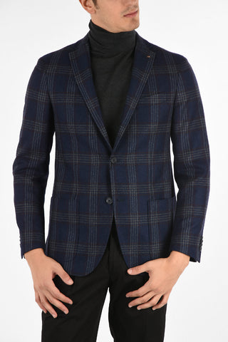 CC COLLECTION glen urquhart check side vents  drop 6R 2-button RIGHT blazer