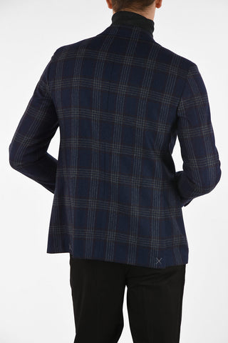 CC COLLECTION glen urquhart check side vents  drop 6R 2-button RIGHT blazer