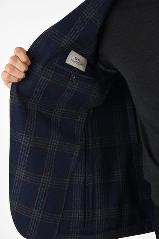 CC COLLECTION glen urquhart check side vents  drop 6R 2-button RIGHT blazer