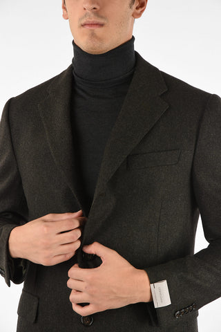 three-quarter length 3-button coat