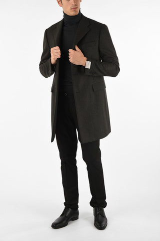 three-quarter length 3-button coat