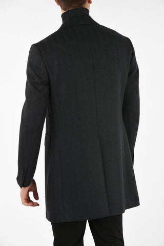 plain herringbone 3-button coat