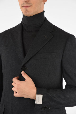 plain herringbone 3-button coat