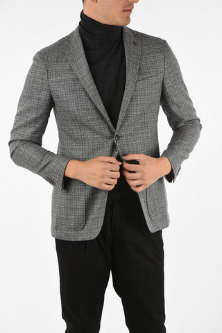 CC COLLECTION drop 6R side vents wool and silk 2-button RIGHT blazer