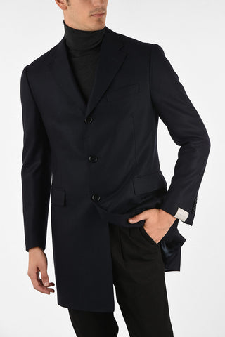 three-quarter length 3-button coat