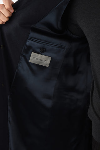 three-quarter length 3-button coat