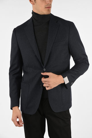 drop 6R side vents patch pocket 2-button Herringbone GATE blazer