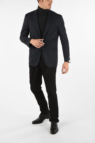 drop 6R side vents patch pocket 2-button Herringbone GATE blazer