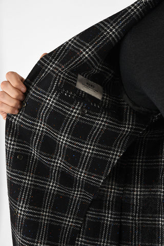 CC COLLECTION plaid three-quarter length 3-button coat