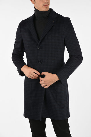 CC COLLECTION small checked three-quarter length 3-button coat