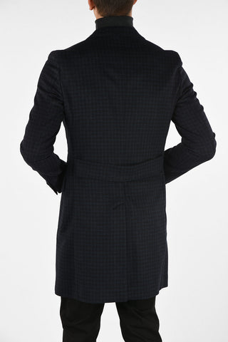 CC COLLECTION small checked three-quarter length 3-button coat