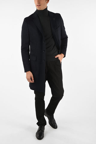 CC COLLECTION small checked three-quarter length 3-button coat