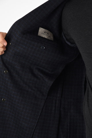 CC COLLECTION small checked three-quarter length 3-button coat