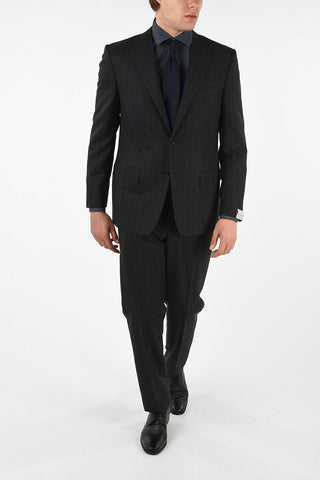 chalk stripe side vents drop 6R 2-button MANTUA suit