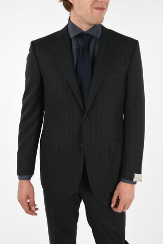 chalk stripe side vents drop 6R 2-button MANTUA suit