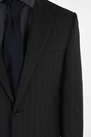 chalk stripe side vents drop 6R 2-button MANTUA suit
