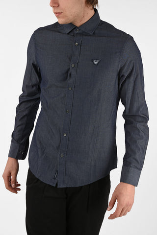 ARMANI JEANS Camicia Custom Fit collo Francese